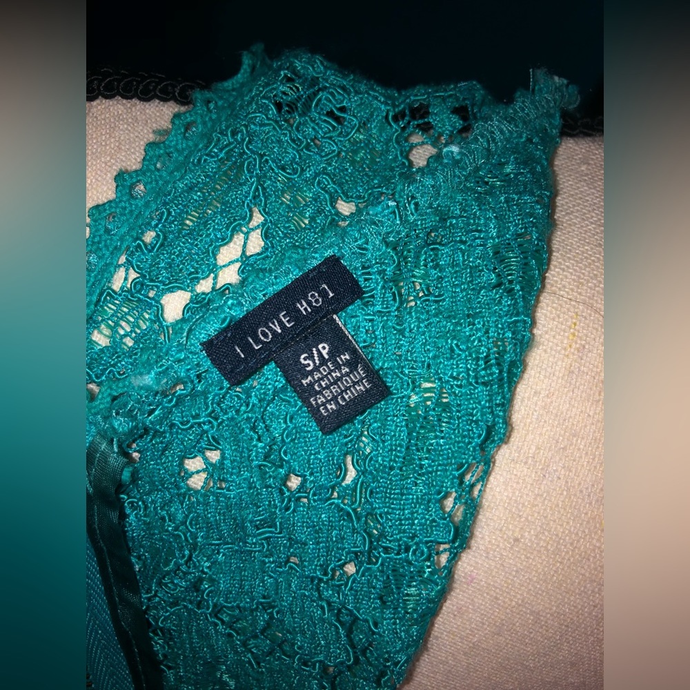 3/$12 Turquoise Boho Lace Dress/ Bikini Cover - Picture 7 of 7